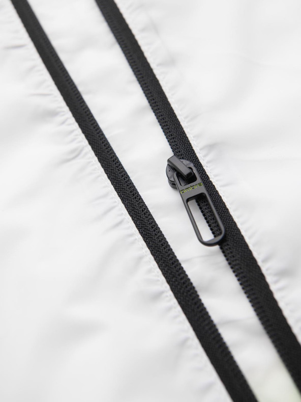 Ombre Clothing Férfi sport kabát ombre effektussal és reflektív elemekkel - fehér és lime V1 C646 Ombre Clothing