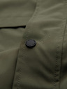Ombre Clothing Férfi funkcionális átmeneti kabát kapucnival - olívazöld V2 OM-JANP-0225 Ombre Clothing