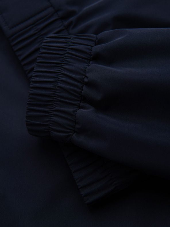 Ombre Clothing Férfi kabát kapucnival és magas gallérral - sötétkék V2 OM-JANP-0222 Ombre Clothing