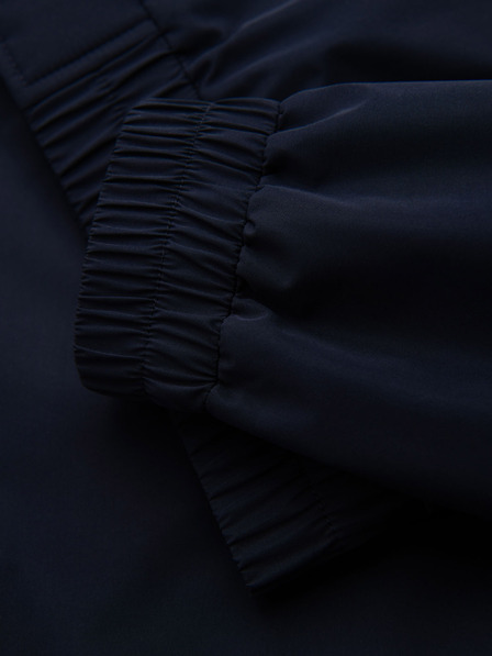 Ombre Clothing Férfi kabát kapucnival és magas gallérral - sötétkék V2 OM-JANP-0222 Ombre Clothing