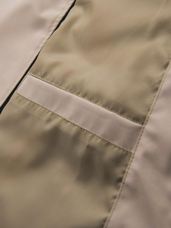 Ombre Clothing Férfi funkcionális átmeneti kabát kapucnival - bézs V3 OM-JANP-0225 Ombre Clothing