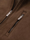 Ombre Clothing Férfi velúr bomber kabát - barna V1 OM-JAFL-0232 Ombre Clothing