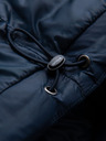 Ombre Clothing Férfi steppelt kabát kapucnival - sötétkék V4 OM-JAHP-0235 Ombre Clothing
