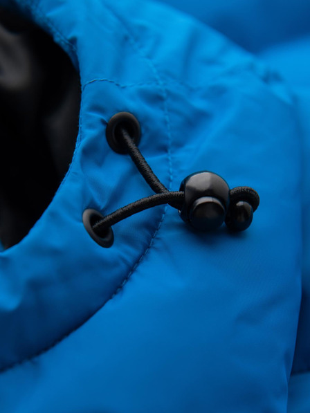 Ombre Clothing Férfi meleg steppelt kabát raglan ujjakkal - kék V2 OM-JAHP-0302 Ombre Clothing