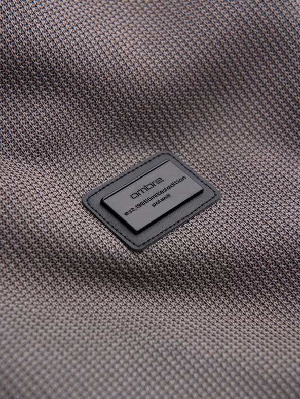 Ombre Clothing Férfi kabát magas gallérral és fleece belsővel - ash V2 C645 Ombre Clothing