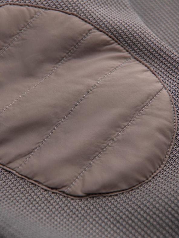 Ombre Clothing Férfi kabát magas gallérral és fleece belsővel - ash V2 C645 Ombre Clothing