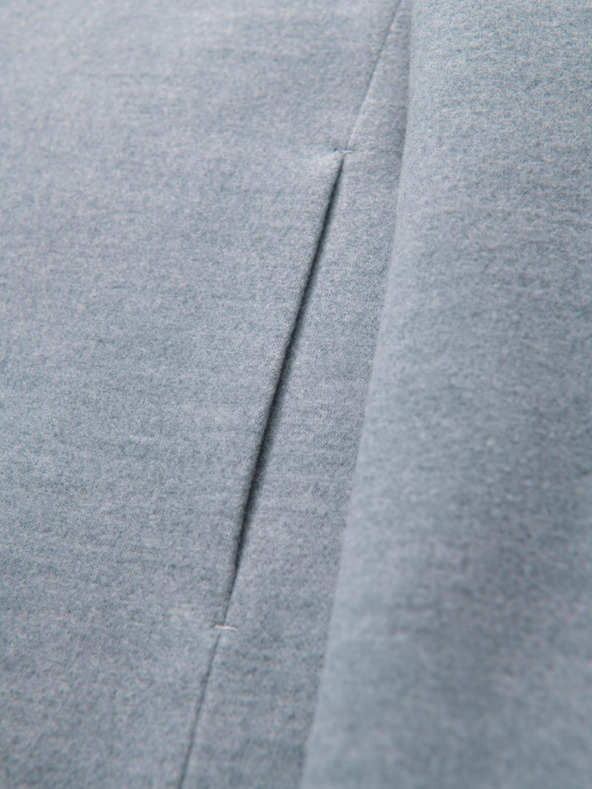 Ombre Clothing Férfi kabát magas gallérral és aszimmetrikus záródással - szürke melír V1 OM-COWC-0141 Ombre Clothing