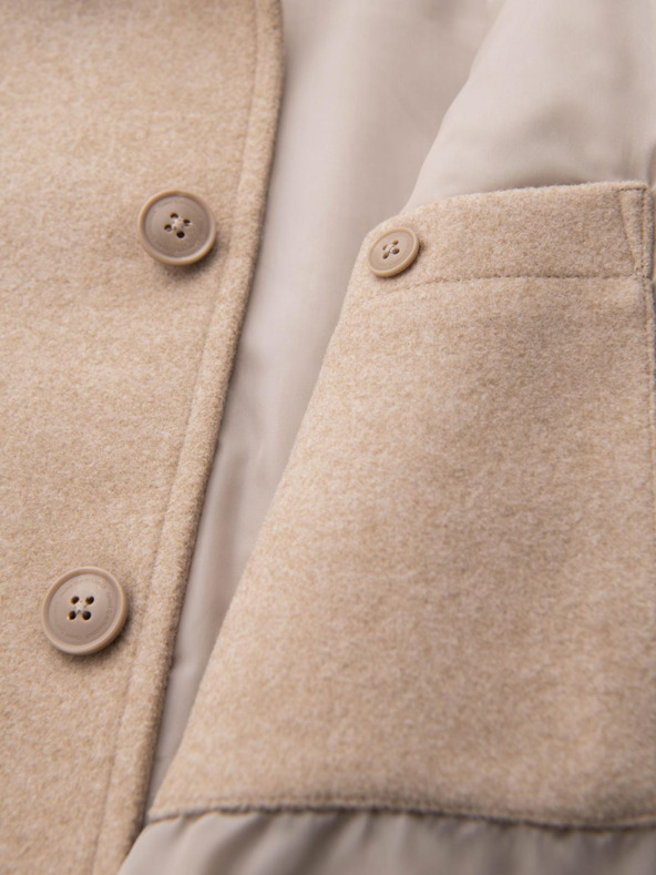 Ombre Clothing Férfi ing kabát - bézs V1 OM-JANP-0291 Ombre Clothing