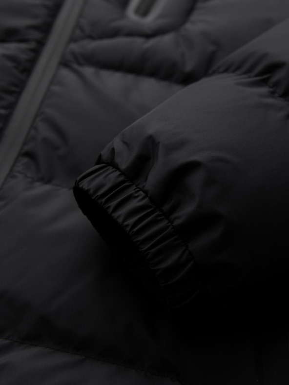 Ombre Clothing Férfi steppelt meleg kabát raglan ujjakkal - fekete V4 OM-JAHP-0302 Ombre Clothing