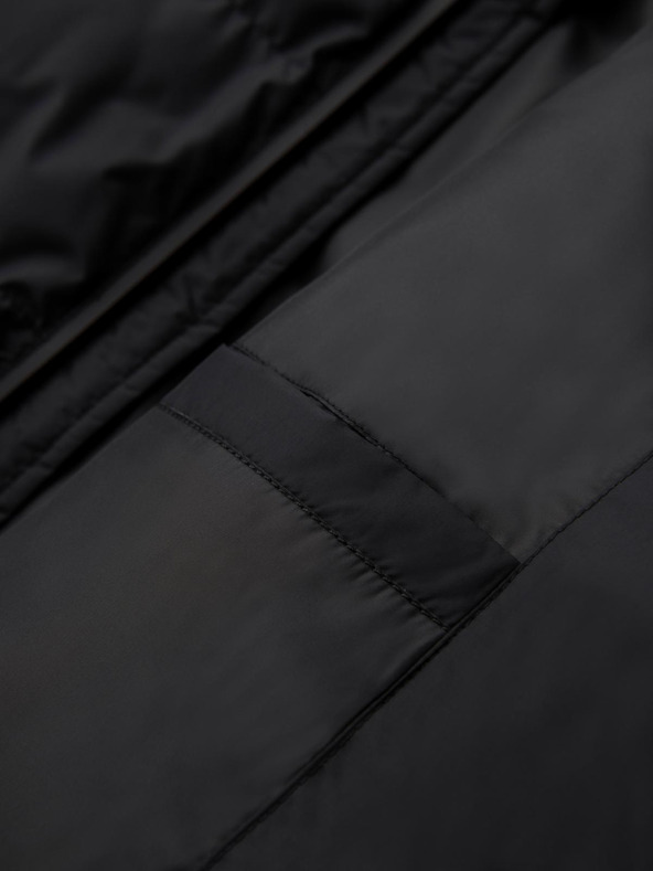 Ombre Clothing Férfi steppelt meleg kabát raglan ujjakkal - fekete V4 OM-JAHP-0302 Ombre Clothing