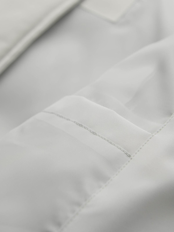 Ombre Clothing Férfi steppelt kabát kapucnival - világosszürke V4 OM-JAHP-0252 Ombre Clothing