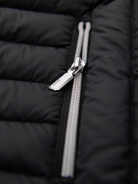 Ombre Clothing Férfi ultrakönnyű kabát természetes puha tollból zsebvel - fekete V1 OM-JALP-0211 Ombre Clothing