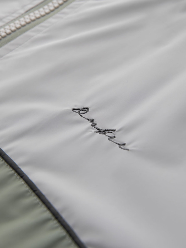 Ombre Clothing Férfi kontrasztos szélálló kabát kapucnival - oliva szürke V3 OM-JANP-0228 Ombre Clothing