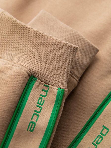 Ombre Clothing Férfi sportnadrág szegélyezéssel - barna V1 OM-PASK-0284 Ombre Clothing