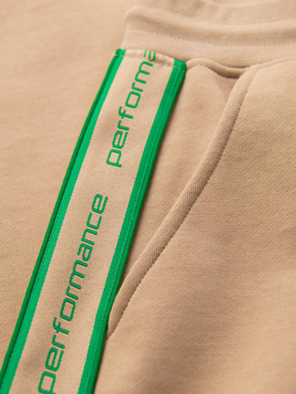 Ombre Clothing Férfi sportnadrág szegélyezéssel - barna V1 OM-PASK-0284 Ombre Clothing