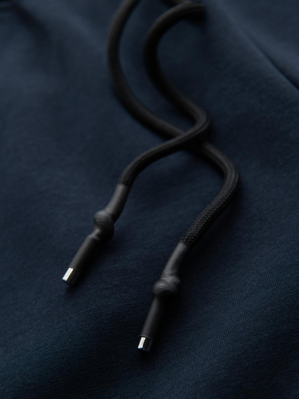 Ombre Clothing Férfi nadrág egyenes szárral és gumi részletekkel - sötét kék V2 OM-PASK-0281 Ombre Clothing