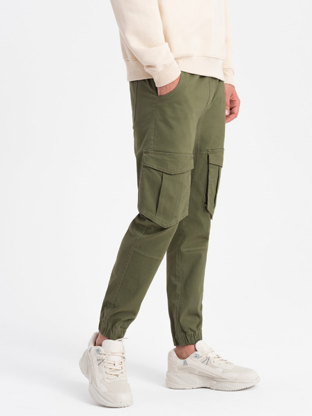 Ombre Clothing Férfi JOGGERS nadrág cargo zsebbel - oliva V18 P886 Ombre Clothing