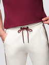 Ombre Clothing Férfi sportnadrág szegélyezéssel - krém V2 OM-PASK-0284 Ombre Clothing