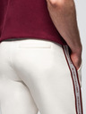 Ombre Clothing Férfi sportnadrág szegélyezéssel - krém V2 OM-PASK-0284 Ombre Clothing