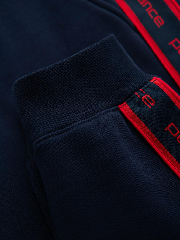 Ombre Clothing Férfi sportnadrág szegélyezéssel - sötét kék V3 OM-PASK-0284 Ombre Clothing