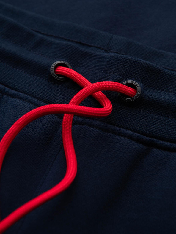 Ombre Clothing Férfi sportnadrág szegélyezéssel - sötét kék V3 OM-PASK-0284 Ombre Clothing