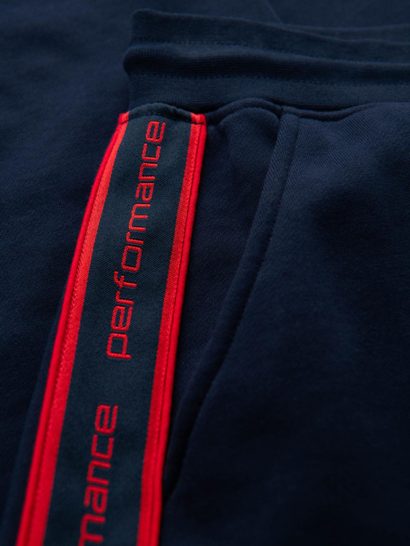 Ombre Clothing Férfi sportnadrág szegélyezéssel - sötét kék V3 OM-PASK-0284 Ombre Clothing