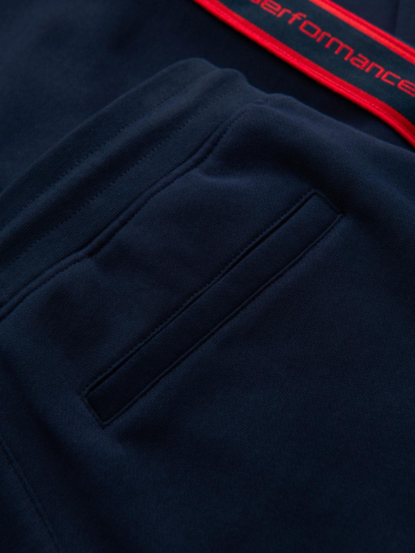 Ombre Clothing Férfi sportnadrág szegélyezéssel - sötét kék V3 OM-PASK-0284 Ombre Clothing