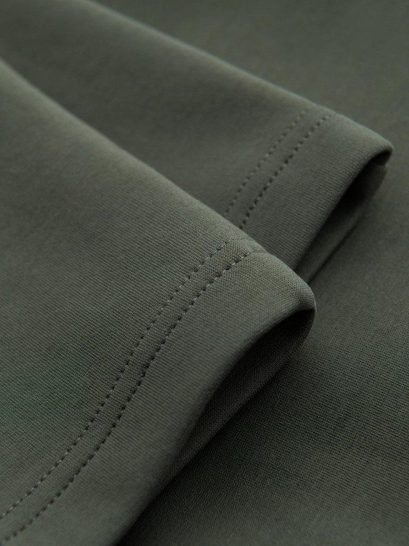 Ombre Clothing Férfi nadrág egyenes szárral és gumi részletekkel - sötét oliva zöld V4 OM-PASK-0281 Ombre Clothing