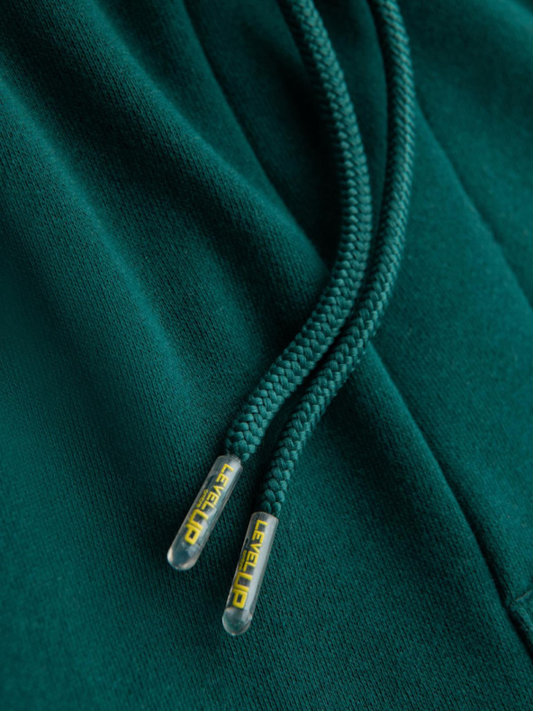 Ombre Clothing Klasszikus uniszex nadrág bordázott mandzettákkal - sötét zöld V17 OU-PSBC-0100 Ombre Clothing