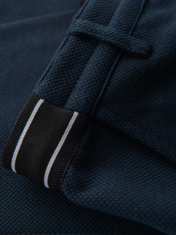 Ombre Clothing Férfi kötött nadrág rugalmas derekkal - sötét kék V3 OM-PACP-0116 Ombre Clothing