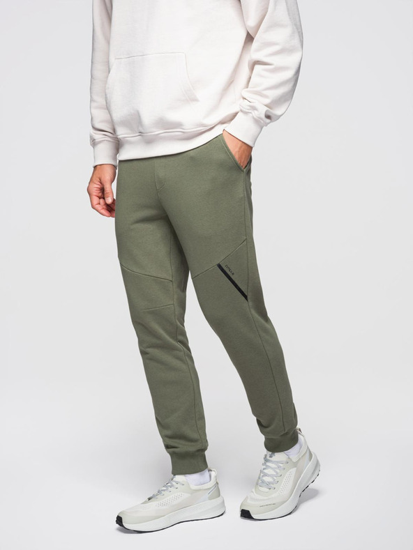 Ombre Clothing Férfi jogger nadrág - oliva V4 OM-PASK-0280 Ombre Clothing