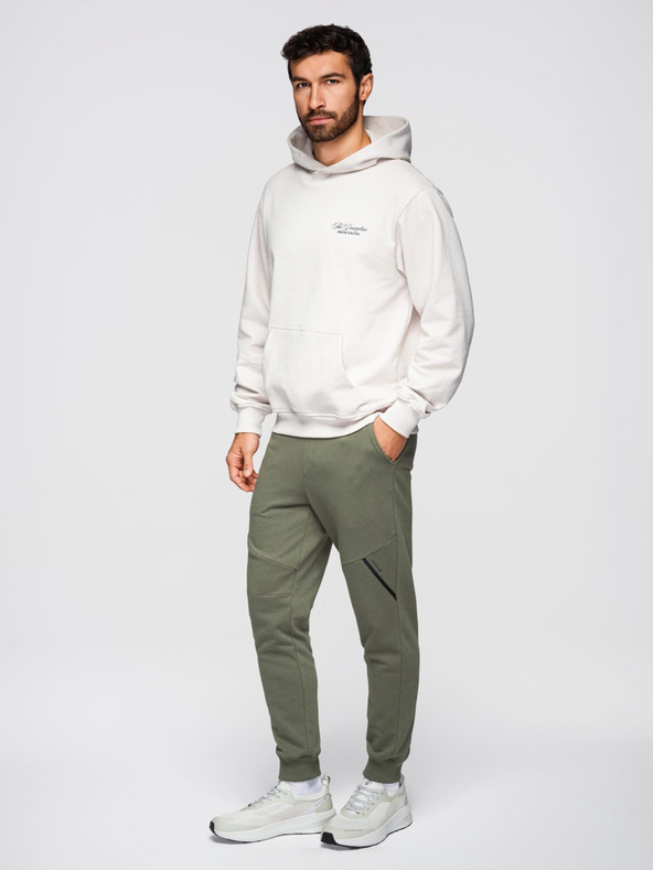 Ombre Clothing Férfi jogger nadrág - oliva V4 OM-PASK-0280 Ombre Clothing