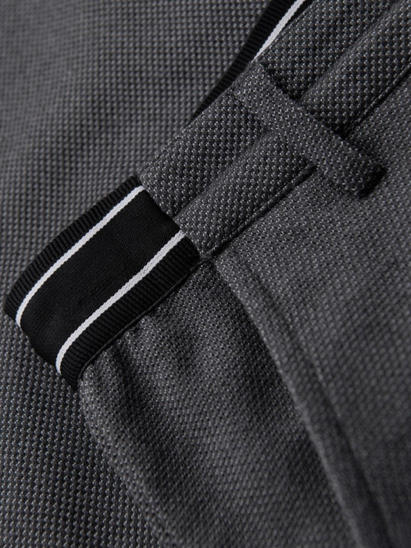 Ombre Clothing Férfi kötött nadrág rugalmas derekkal - sötét szürke V2 OM-PACP-0116 Ombre Clothing