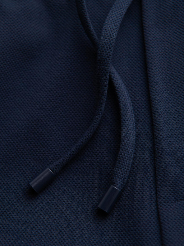 Ombre Clothing Férfi nadrág piké kötöttből állítható derekkal - sötét kék V1 OM-PACP-0283 Ombre Clothing