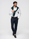 Ombre Clothing Férfi pamut ing REGULAR FIT finom mintával - fehér V1 K698 Ombre Clothing
