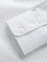 Ombre Clothing Férfi pamut ing REGULAR FIT finom mintával - fehér V1 K698 Ombre Clothing