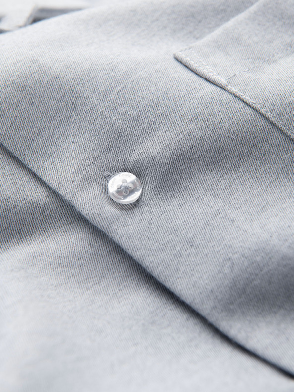 Ombre Clothing Férfi ing klasszikus regular fit szabással - szürke melange V2 K694 Ombre Clothing