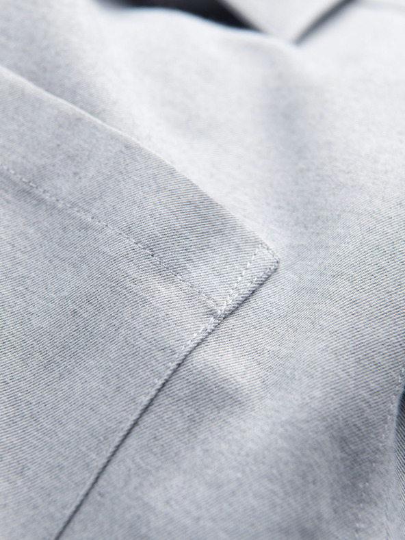 Ombre Clothing Férfi ing klasszikus regular fit szabással - szürke melange V2 K694 Ombre Clothing