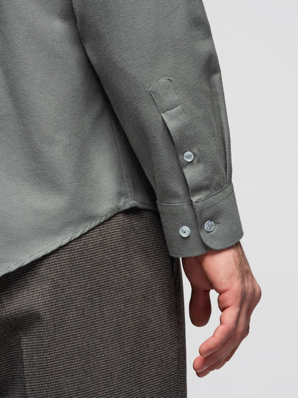 Ombre Clothing Férfi ing klasszikus regular fit szabásban - khaki V4 K694 Ombre Clothing