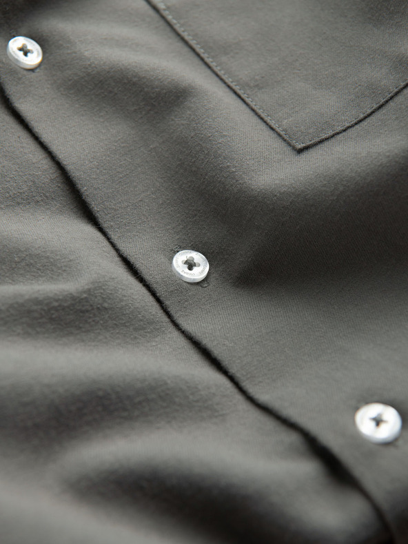 Ombre Clothing Férfi ing klasszikus regular fit szabásban - khaki V4 K694 Ombre Clothing