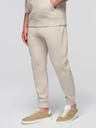 Ombre Clothing Férfi pamut fleece szett kenguru pulóver + jogger nadrág - világosbézs V1 Z121 Ombre Clothing