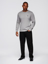 Ombre Clothing Férfi klasszikus pulóver kerek nyakkivágással - szürke V4 OM-SSNZ-0243 Ombre Clothing
