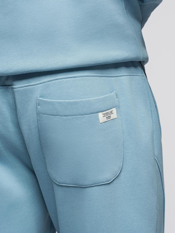 Ombre Clothing Férfi fleece szett kapucnis pulóver + jogger nadrág - világoskék V7 Z119 Ombre Clothing