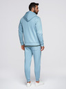 Ombre Clothing Férfi fleece szett kapucnis pulóver + jogger nadrág - világoskék V7 Z119 Ombre Clothing