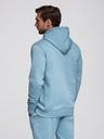 Ombre Clothing Férfi pamut fleece szett pulóver + jogger nadrág - kék V7 Z121 Ombre Clothing