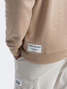 Ombre Clothing Férfi OVERSIZE pulóver kontrasztos színmegoszlással - bézs V2 B1673 Ombre Clothing