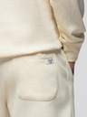 Ombre Clothing Férfi pamut melegítő szett kenguru zseb + jogger nadrág - krém V11 Z121 Ombre Clothing