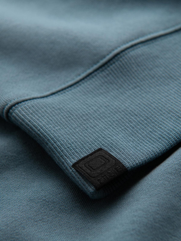 Ombre Clothing Férfi pulóver kontraszt szegélyezéssel és raglan ujjakkal - kimosott türkiz V4 OM-SSNZ-0200 Ombre Clothing