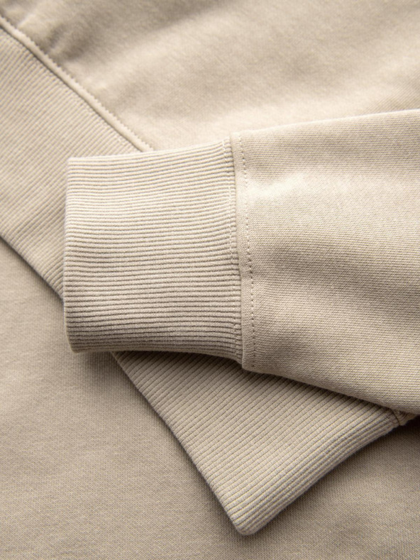 Ombre Clothing Férfi pulóver felvasalható emblémával - bézs V3 B1713 Ombre Clothing