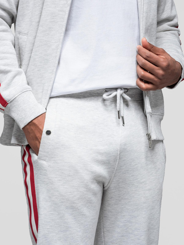 Ombre Clothing Férfi melegítő szett pulóver + melegítő - szürke melange V1 Z114 Ombre Clothing